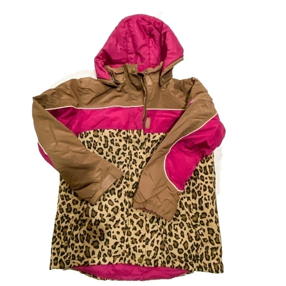 GIRLS Children’s Place ANIMAL Print Insulated All Weather Coat Size XL (14)